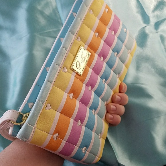Luv Betsey Johnson Rainbow Clutch Wallet - Picture 6 of 7